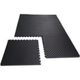 thumbnail image 4 of BalanceFrom 6-Pack 24”x24” Interlocking Foam Puzzle Exercise Mat, 1” Thick, Black, 4 of 5