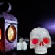 thumbnail image 2 of Decoración artística de la estatua del esqueleto de resina de la cabeza del terrorista de Halloween, 2 of 5