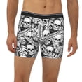 thumbnail image 2 of Men'S Boxer Briefs, Skull And Palm Leaves (2) Soft And Breathable Mens Underwear Boxer Briefs With Widen Waist, 2 of 2