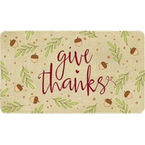 Thanksgiving Door Mat,Give Thanks Harvest Welcome Mat for Front Door,Fall Autumn Indoor Outdoor Non-Slip Rugs,Fall Doormat for Farmhouse Home Porch Decorations 30" x 17"