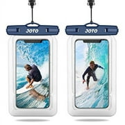 JOTO Floating Waterproof Phone Holder Pouch, Float Universal Waterproof Case for iPhone 14 13 12 11 Pro Max XS XR 8 7 Galaxy Pixel Up to 7, IPX8 Underwater Cellphone Dry Bag for Beach -2 Pack,Navy