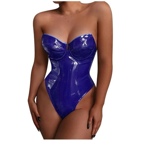 

TOYFUNNY Sexy Leath New Jumpsuit Bodysuit Teddy Underwear Sleepwear Lingerie Underwear