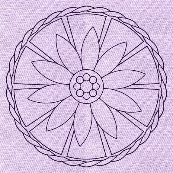 Ahgly Company Indoor Square Patterned Orchid Purple Area Rugs, 8' Square