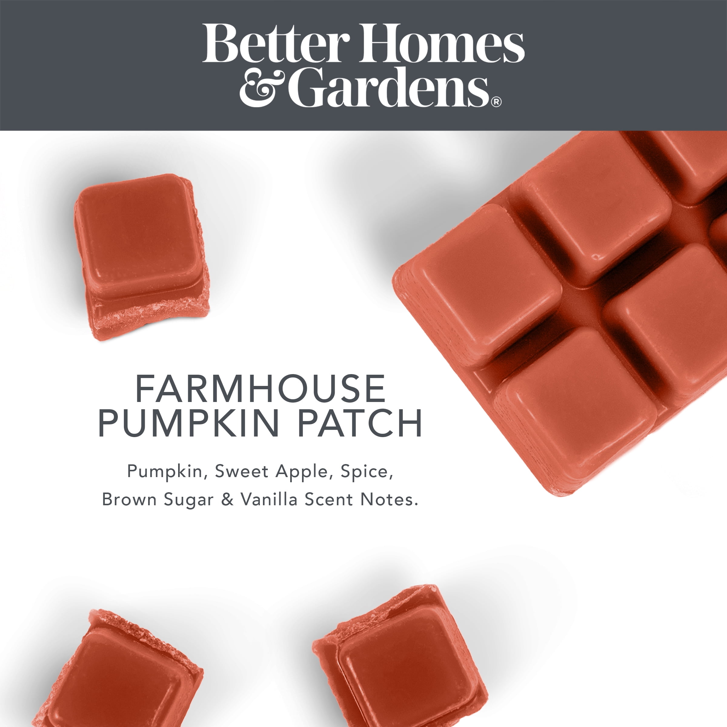 Better Homes & Gardens Scented Wax Cubes Candle Melts 2.5oz-Pumpkin  Patch-NEW