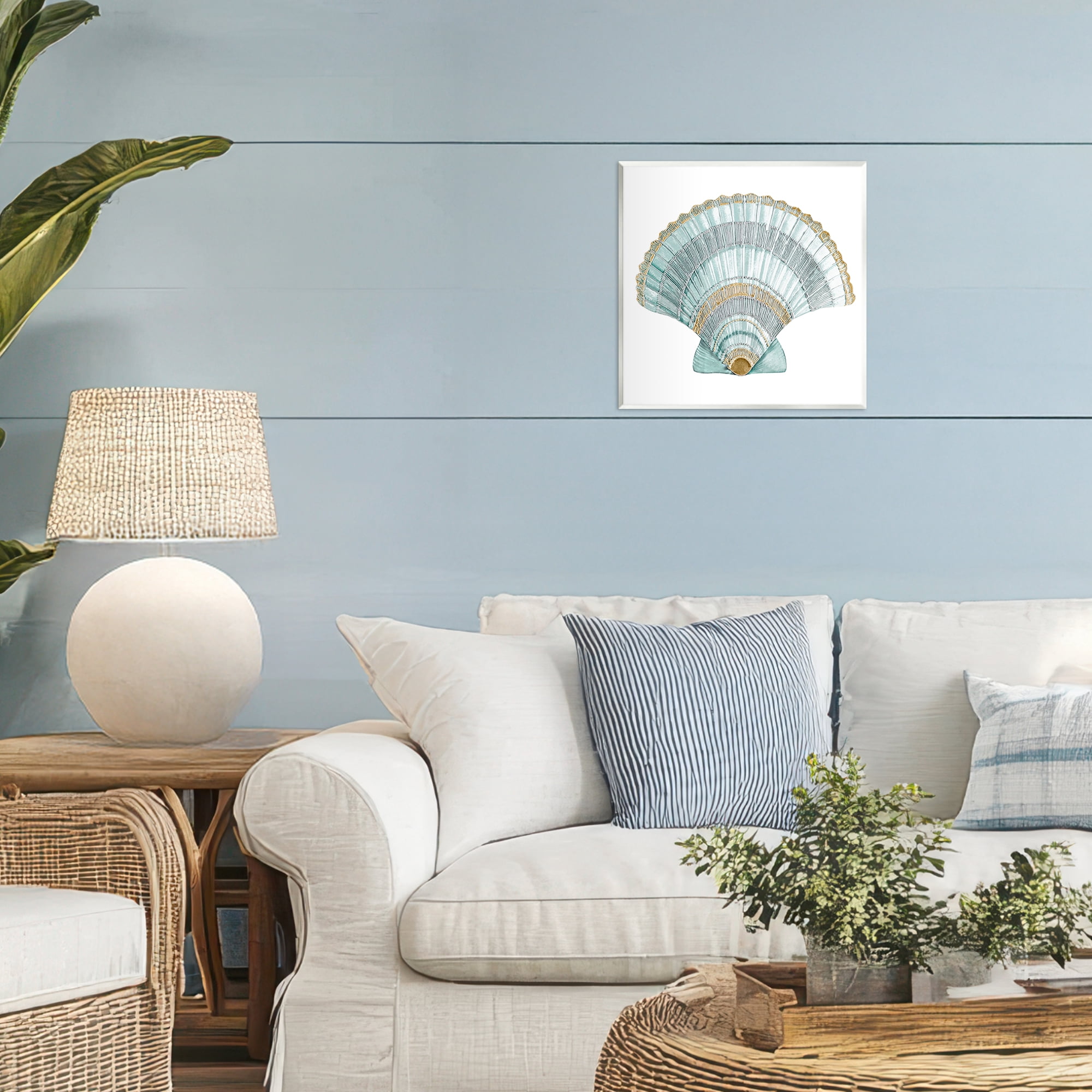Stupell Industries Regal Shells Scallop Wall Plaque Art, design by Lorenzo Collective