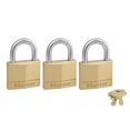 thumbnail image 1 of Padlock Master Lock 140TRI de latón macizo con llave de 40 mm, paquete de 3, 1 of 6
