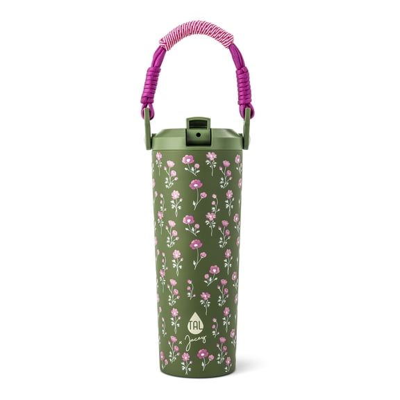 Jacey Duprie x TAL Hudson 24oz Stainless Steel Water Bottle with Paracord Handle, Jardin