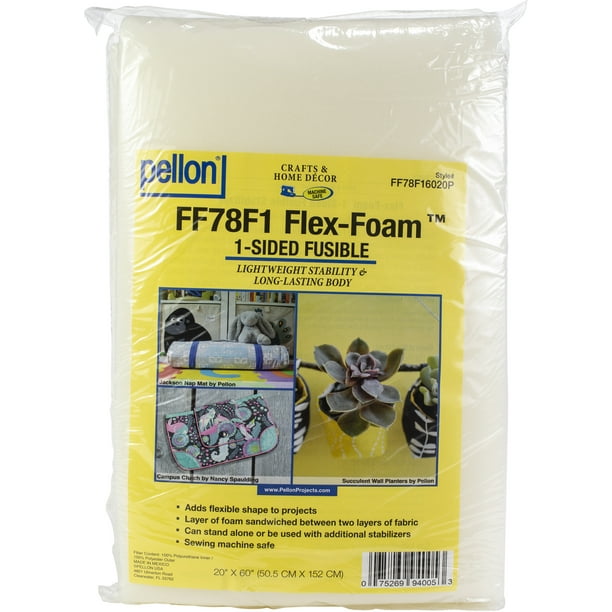 Pellon FlexFoam 1Sided Fusible Stabilizer 20"X60", Multipack of 6