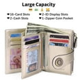 thumbnail image 6 of (2 pack) Sendefn Small Women Wallet Genuine Leather Bifold Purse RFID Blocking Card Holder, 6 of 8