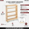 thumbnail image 3 of Rev-A-Shelf 5" Pull Out Vanity Organizer for Base Cabinets, 448-BC19-5C, 3 of 11