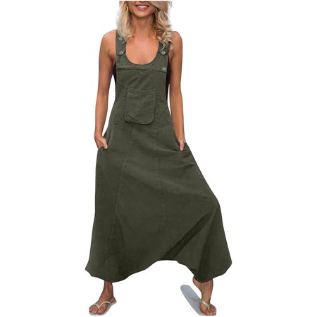 

Plus Size Jumpsuits for Women Women s Vintage Sleeveless Ruffle High Waist Wide Leg Romper Formal Long Jumpsuit