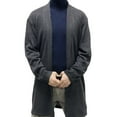 thumbnail image 5 of IYTR Men's Solid Color Shawl Collar Long Sleeve Open Front Cardigan Sweater with Pockets Black M, 5 of 6