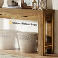 thumbnail image 4 of 63" Farmhouse Console Table with 2 Drawers for Hallway, Living Room, Brown, 4 of 6