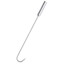 Sturdy Stainless Steel Meat Hook Flipper for Outdoor Grilling and Roasting Silver