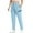 Light Blue, variant on Women's Plus Size Solid Color Athletic Pants with Elastic Waist, Drawstring, and Side Pockets