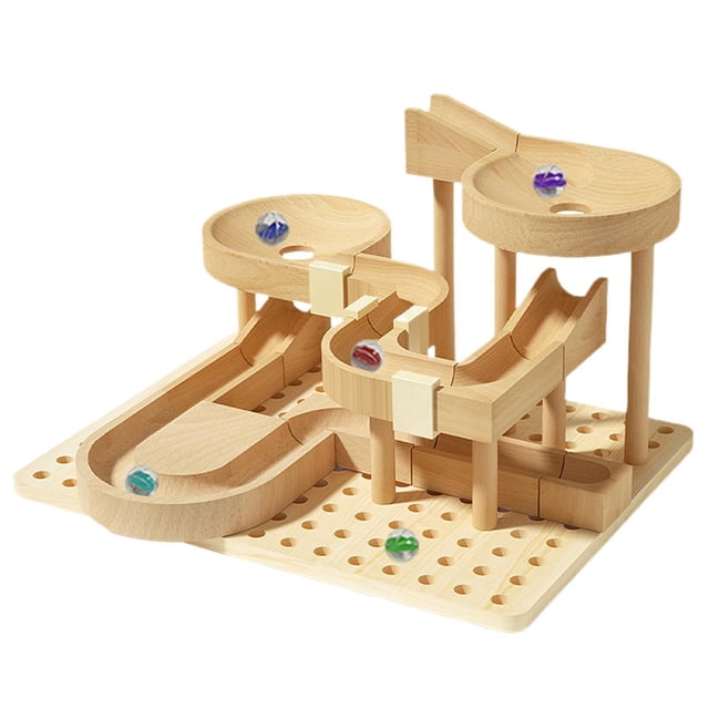 Pista de madera para , juguete para hacer tú mismo, kits de construcción, manualidades, autoensamblaje, juguetes para pasatiempos, pista de