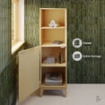 thumbnail image 3 of Cascade 17 x 17 x 60 Freestanding Linen Cabinet in Natural Oak, 3 of 10