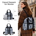 thumbnail image 2 of CHAOYUNYI Women’s Backpack Bag Medium Size with Trolley Sleeve, Adjustable Strap/ Top Handle, Water Resistant Travel Daypack, Elephant, 2 of 7