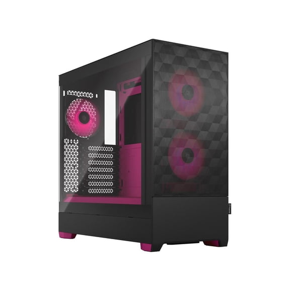 Fractal Design Pop Air RGB Black Magenta Core TG ATX High-Airflow Clear Tempered Glass Window Mid Tower Computer Case