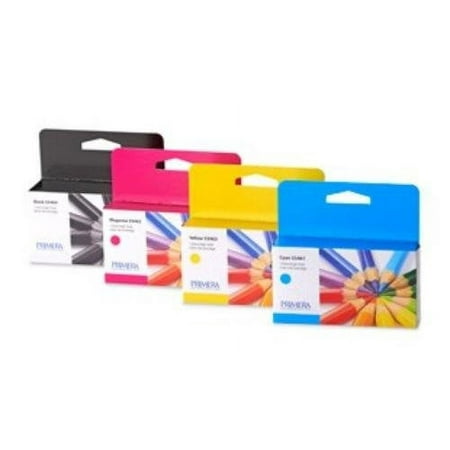 UPC: 0665188534657 | Primera 53465 Cyan Magenta Yellow and Black High Yield Ink Cartridge 4-Pack