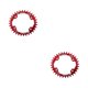 thumbnail image 4 of Soidarity Juego de bielas y platos y bielas de ligero placa de de rueda de cadena ancha con 4 piezas pernos de piñón piezas de bicicleta M7000 Rojo 32T 2Conjunto, 4 of 6
