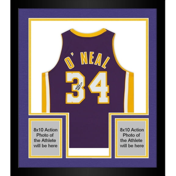 Framed Shaquille O'Neal Los Angeles Lakers Autographed Purple 1999 Mitchell & Ness Authentic Jersey - Fanatics Authentic Certified