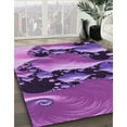 thumbnail image 3 of Ahgly Company Machine Washable Indoor Square Transitional Dark Magenta Purple Area Rugs, 7' Square, 3 of 7
