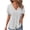 White, variant on Staron Women's Casual V-Neck Button-Up Short Sleeve Shirt Jacket Loose Comfy Blouse with Pockets Vintage Fashion Top, Purple S