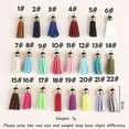 thumbnail image 3 of U8MO 20pcs 4cm Tassel Faux Suede Trim Mixed Craft Applique Jewelry Making DIY Pendant-Purple, 3 of 6