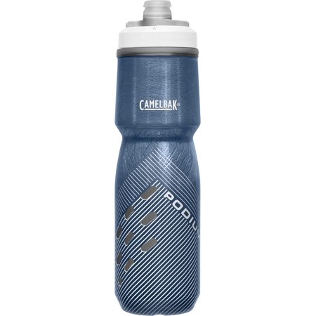 UPC: 0886798024868 | CamelBak Podium Chill Bike Water Bottle – Insulated Squeeze Bottle 24 oz Navy Perforated