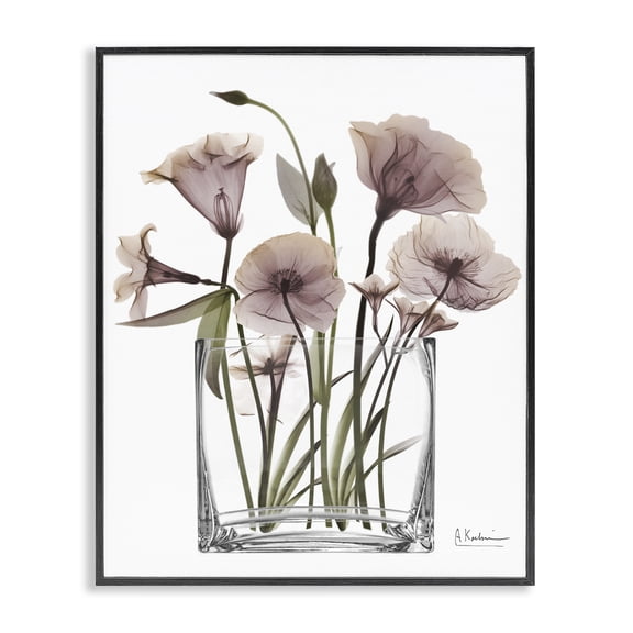 Stupell Industries Modern Elegant Vase Floral Photography Black Framed Art Print Wall Art, 11 x 14