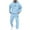 AA#-001 Light Blue, variant on Domzest Track Suits Mens 2 Piece Tracksuits Jogger Drawstring letter Print Casual Hoodie Fall Long Sleeve Sports Crew Neck Pullover Matching Sweatpants Suit Set Light Blue XL-Large