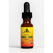 EMU OIL AUSTRALIAN ORGANIC TRIPLE REFINED 100% PURE 0.5 OZ with GLASS DROPPER