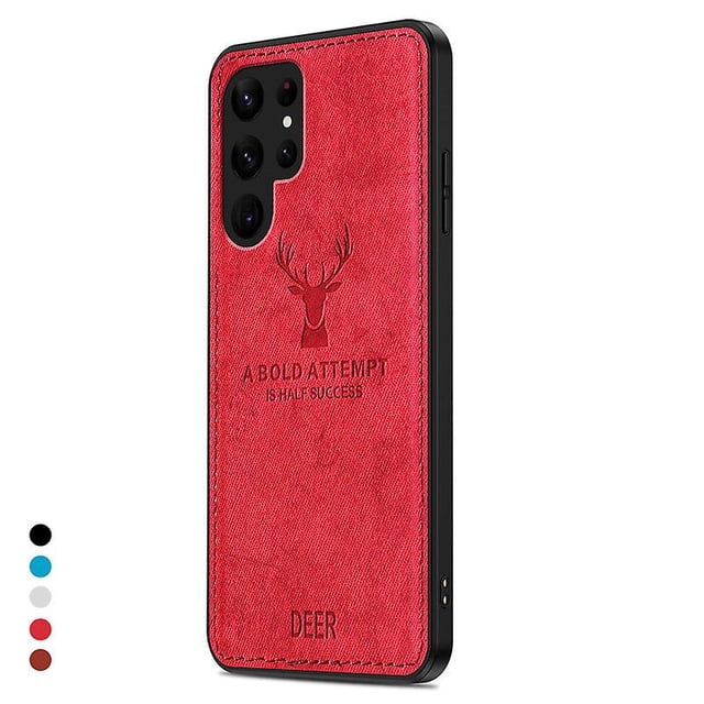 Cloth Deer Pattern Case Compatible Samsung Galaxy S23 Ultra/s23 Plus/s23 Soft Elk Deer Shell Cover