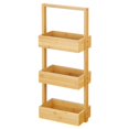 thumbnail image 5 of mDesign Free-Stand Wood Bamboo 3-Tiered Storage Rack Shelf for Bathroom, Natural, 5 of 5