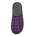 thumbnail image 3 of IAUYY Memory Foam House Slippers Suitable for Both Men and Women. Comfortable, Anti-Slip Plush Flat-Bottomed Slippers The Best Holiday Gift Purple Detail Elements, 3 of 9