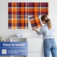thumbnail image 5 of 8 Pack Art Acoustic Panels Sound Absorbing Dark blue orange tone plaid graphic tartan fashion Decorative Soundproof Wall Panels Self Adhesive for Nursery Game Room Bedroom 48"x32", 5 of 7