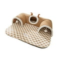 thumbnail image 4 of Milaget Cat Tunnel Bed Small Animal Tunnel Playing Hut for Hamster Bunny Rabbits brown XL, 4 of 9