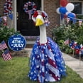 thumbnail image 7 of 2pcs 4th of July Patriotic Star Set with Skirt Hat, Independence Day Costume Outfit for Patio Goose, Festive Decor Clothing for Outdoor Lawn Goose and Easter Holiday Decoration, Blue, 7 of 7