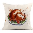 thumbnail image 4 of EREHome Set of 4 Pillow Cases Happy Thanksgiving Lettering Celebration Quotation Badge Vintage Maple Leaves Throw Pillowcase Cover Cushion Case Home Decor 18x18 inch, 4 of 5
