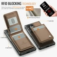 thumbnail image 3 of Allytechgroup for Samsung Galaxy S22 Ultra Case, Pu Leather Detachable Cards Holder 2 In 1 Wallet Case Comaptible with Magsafe Kickstand Magnetic Shockproof Back Cover for Galaxy S22 Ultra, Brown, 3 of 7