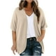thumbnail image 3 of Sudaderas con capucha para mujer,Cárdigan de talla grande, suéter informal abierto por delante para mujer, manga corta, mezcla de poliéster y elastano, para usar en casa, sopatenor, 3 of 9