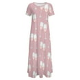 thumbnail image 4 of 2024 Wine Glasses Dress Love Wine Aesthetic Bohemia Long Dresses Womens Cute Maxi Dress Birthday Present, 4 of 7