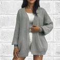 thumbnail image 2 of RYRJJ Women's Oversized Cardigan Casual Long Sleeve Open Front Drop Shoulder Fall Fashion Sweaters Coat Knit Outerwear(Gray,XL), 2 of 3