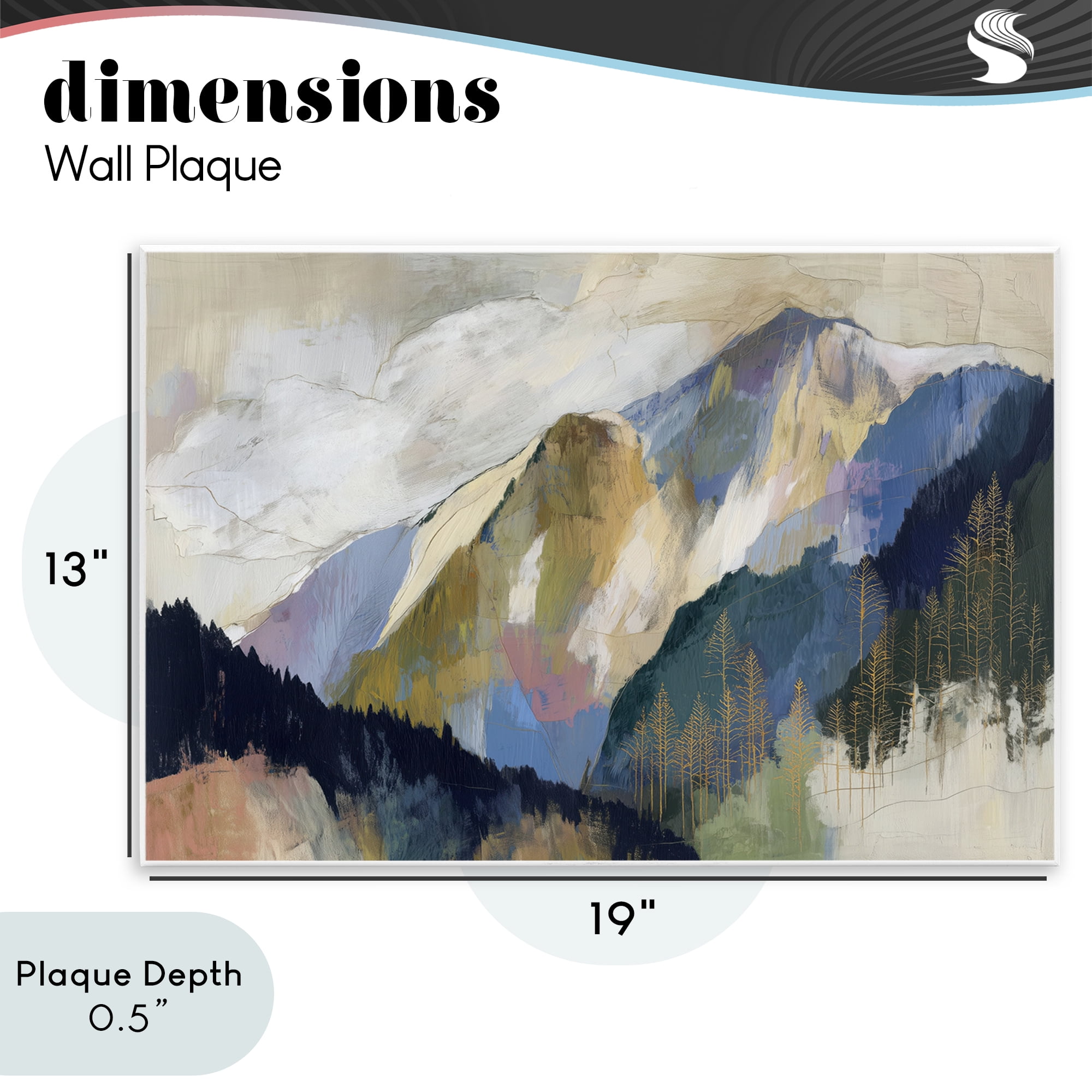 Stupell Industries Mountain Forest Landscape Wall Plaque Art, design by Chromatic Storm Studio
