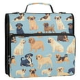 thumbnail image 2 of ALAZA Zipper Binder Cartoon Dogs 3 Ring Trapper Keeper File Folder Organizer Bag, 2 of 8