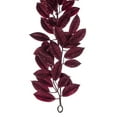 thumbnail image 5 of Vickerman 6' Burgundy Artificial Gardenia Glitter Garland., 5 of 5