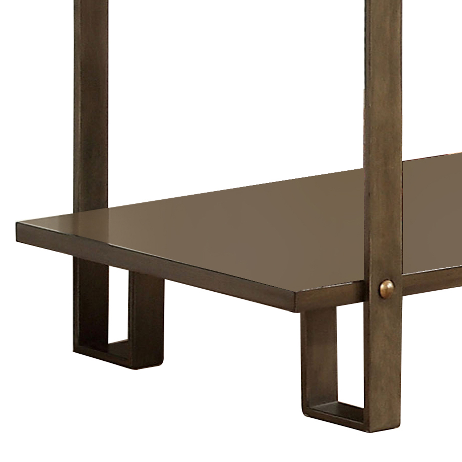 Furniture of America Ganlo 1-Shelf Console Table, Dark Oak