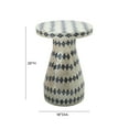 thumbnail image 6 of Halio Cream & Blue Checkered Shell Side Table, 6 of 6