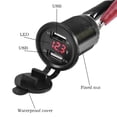 thumbnail image 2 of Adaptador Cargador USB para coche de 12 V/24 V con dos puertos y adaptador de corriente con medidor de voltaje (rojo), 2 of 7